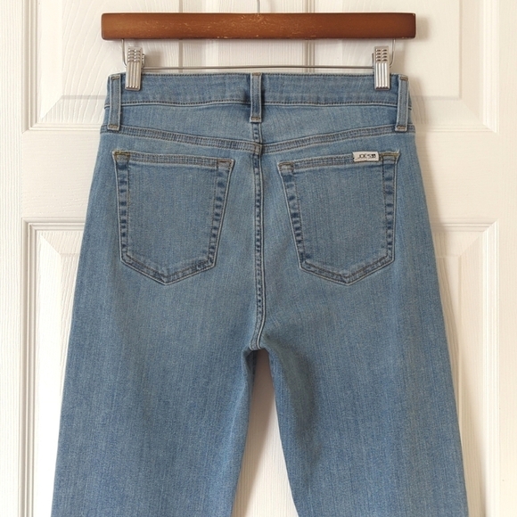 Joe's Jeans Classic Light Wash High Waisted Cropped Raw Hem Boot Cut Jeans 27 - Picture 5 of 15